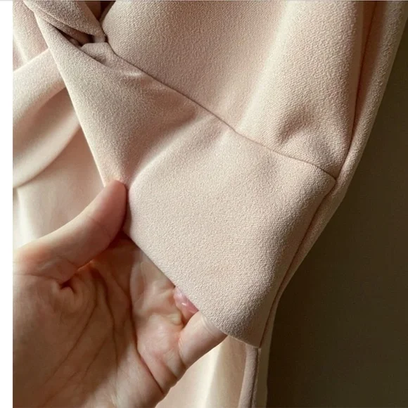 NOOKIE: Athena Off Shoulder Light Pink Midi Dress (NWT) - Picture 8 of 8